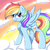 Size: 300x300 | Tagged: safe, artist:myralilth, rainbow dash, g4, cloud, cloudy, female, pixel art, solo