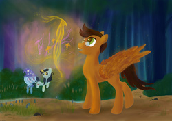 Size: 1280x905 | Tagged: safe, artist:blooming-pencil, trixie, oc, pony, unicorn, g4, female, magic, mare