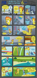 Size: 2700x5650 | Tagged: safe, artist:marmorexx, fleetfoot, rainbow dash, soarin', spitfire, pony, comic:an unexpected encounter, g4, comic