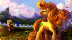 Size: 1920x1080 | Tagged: safe, artist:locksto, carrot top, golden harvest, oc, oc:lenich, g4, scenery, wallpaper