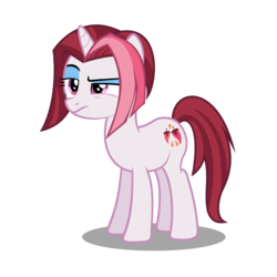 Size: 3072x3072 | Tagged: safe, artist:kmanalli, edit, vector edit, cayenne, pony, unicorn, canterlot boutique, g4, .svg available, background pony, female, high res, inkscape, mare, raised eyebrow, simple background, snark, solo, transparent background, unhappy, vector