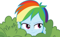 Size: 7000x4331 | Tagged: safe, artist:luckreza8, rainbow dash, equestria girls, g4, my little pony equestria girls: friendship games, pinkie spy (short), .svg available, absurd resolution, bush, female, hiding, inkscape, simple background, sneaking, solo, transparent background, vector