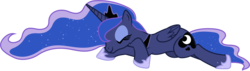 Size: 8390x2370 | Tagged: safe, artist:90sigma, princess luna, alicorn, pony, g4, absurd resolution, eyes closed, female, mare, simple background, sleeping, solo, transparent background, vector