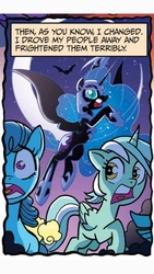 Size: 236x419 | Tagged: safe, artist:tony fleecs, idw, official comic, lyra heartstrings, nightmare moon, alicorn, pony, friends forever #7, g4, my little pony: friends forever, spoiler:comic, cropped, female, lyracorn, mare, slowpoke, spot the alicorn, unnamed character, unnamed pony