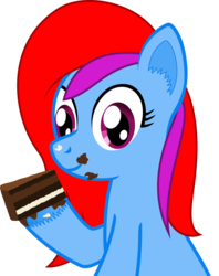 Size: 3953x5000 | Tagged: safe, artist:age3rcm, oc, oc only, cake, chocolate, simple background, solo, transparent background, unshorn fetlocks, vector