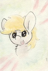 Size: 686x1009 | Tagged: safe, artist:slightlyshade, derpy hooves, pegasus, pony, g4, female, mare, solo, traditional art