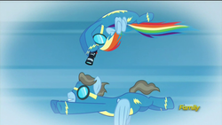 Size: 1920x1080 | Tagged: safe, screencap, rainbow dash, wind rider, g4, rarity investigates, camera, wonderbolts