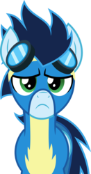 Size: 2000x3818 | Tagged: dead source, safe, artist:xebck, soarin', pony, g4, rarity investigates, cute, debate in the comments, frown, high res, male, pouting, simple background, soarin' is not amused, soarinbetes, solo, stallion, that was fast, transparent background, vector, wonderbolts, wonderbolts uniform