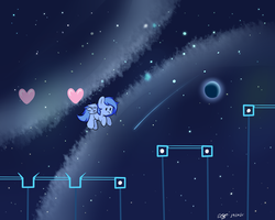 Size: 2560x2048 | Tagged: safe, artist:icy wings, oc, oc:frost soar, crossover, high res, jumping, night, rhythm heaven