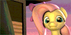 Size: 360x180 | Tagged: safe, artist:juiceboxalvin, fluttershy, pony, g4, 3d, animated, bow, cute, female, hair bow, headbang, headbob, music, non-looping gif, shyabetes, solo, source filmmaker, the gateway