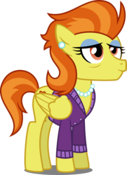 Size: 1689x2333 | Tagged: safe, artist:xebck, stormy flare, pegasus, pony, g4, rarity investigates, clothes, earring, female, mare, piercing, simple background, solo, transparent background, vector
