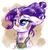 Size: 2900x3000 | Tagged: safe, artist:whitediamonds, rarity, pony, unicorn, g4, apron, barista, clothes, coffee, female, high res, mare, messy, messy mane, solo, unamused