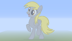 Size: 1280x720 | Tagged: safe, derpy hooves, pegasus, pony, g4, female, mare, minecraft, minecraft pixel art, pixel art