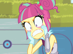 Size: 621x460 | Tagged: safe, screencap, sour sweet, equestria girls, g4, my little pony equestria girls: friendship games, angry, animated, eyelid pull, faic, female, frown, frustrated, frustration, glare, gloves, gritted teeth, gums, rage, solo, sour rage, stressed, wide eyes