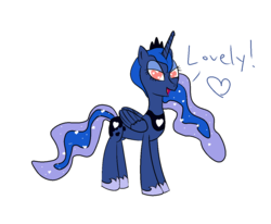 Size: 1216x1000 | Tagged: safe, artist:mightyshockwave, princess luna, alicorn, pony, g4, female, heart, heart eyes, love, lovely, solo, wingding eyes