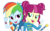 Size: 5039x3150 | Tagged: safe, artist:mixiepie, majorette, rainbow dash, sweeten sour, equestria girls, g4, my little pony equestria girls: friendship games, background human, baton, canterlot high, chs rally song, clothes, duo, fist pump, gloves, high res, open mouth, paint tool sai, school spirit, simple background, transparent background, upper body, vector, wondercolts, wristband