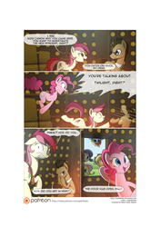 Size: 3541x5016 | Tagged: safe, artist:gashiboka, applejack, doctor whooves, fluttershy, pinkie pie, rainbow dash, rarity, roseluck, time turner, earth pony, pony, comic:recall the time of no return, g4, comic, crying, cute, doctor who, male, patreon, patreon logo, pronking, ship:doctorrose, shipping, stallion, straight, tardis, tardis console room, tardis control room, tears of pain, the doctor