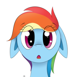 Size: 1500x1500 | Tagged: safe, artist:flamethegamer, rainbow dash, g4, cute, dashabetes, female, floppy ears, simple background, solo, transparent background