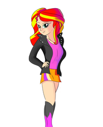 Size: 3129x3831 | Tagged: safe, artist:kyenza, sunset shimmer, equestria girls, g4, female, hand on hip, high res, humanized, solo