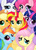 Size: 1000x1400 | Tagged: safe, artist:joakaha, applejack, fluttershy, pinkie pie, rainbow dash, rarity, sunset shimmer, twilight sparkle, alicorn, earth pony, pegasus, pony, unicorn, g4, :3, adorkable, alternate mane seven, cute, cute six, dashabetes, diapinkes, dork, female, freckles, group photo, jackabetes, looking at you, mane six, mare, open mouth, raribetes, shimmerbetes, shyabetes, smiling, sunset shimmer gets all the mares, twiabetes, twilight sparkle (alicorn)