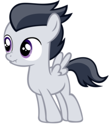 Size: 4557x5180 | Tagged: safe, artist:sofunnyguy, rumble, pegasus, pony, g4, hurricane fluttershy, absurd resolution, colt, cute, male, rumblebetes, scrunchy face, simple background, solo, transparent background, vector