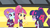 Size: 1366x768 | Tagged: safe, screencap, sour sweet, sunny flare, twilight sparkle, human, equestria girls, g4, my little pony equestria girls: friendship games, backpack, bus, clothes, crossed arms, crystal prep academy, crystal prep academy uniform, eyeshadow, female, freckles, glasses, hair bun, hair ornament, makeup, necktie, ponytail, school tie, school uniform, schoolgirl, smirk