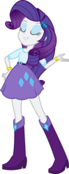 Size: 1987x5000 | Tagged: safe, artist:missbeigepony, rarity, equestria girls, g4, boots, bracelet, clothes, eyes closed, fabulous, female, hand on hip, high heel boots, high res, jewelry, simple background, skirt, smiling, solo, transparent background, vector, wristband