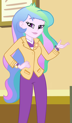 Size: 624x1054 | Tagged: safe, screencap, princess celestia, principal celestia, equestria girls, g4, celestia's office, female, solo