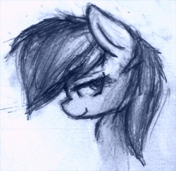 Size: 824x801 | Tagged: safe, artist:heavymetalbronyyeah, rainbow dash, g4, female, monochrome, portrait, profile, solo, traditional art