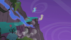 Size: 1280x720 | Tagged: safe, screencap, fluttershy, rainbow dash, friendship is magic, g4