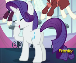 Size: 420x347 | Tagged: safe, screencap, rarity, pony, g4, rarity investigates, butt, female, mannequin, mare, plot, solo