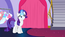 Size: 1920x1080 | Tagged: safe, screencap, rarity, canterlot boutique, g4, female, magic, smiling, solo, specific smile