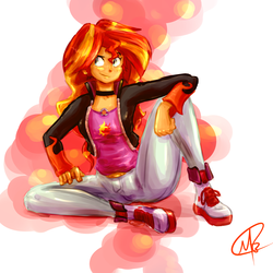 Size: 2100x2100 | Tagged: safe, artist:manic-the-lad, sunset shimmer, equestria girls, g4, female, high res, solo
