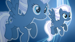 Size: 1920x1080 | Tagged: safe, artist:djdavid98 edits, artist:pegasski, night glider, pegasus, pony, g4, cute, double, eyelashes, female, glideabetes, mare, show accurate, simple background, smiling, vector, wallpaper, wings, zoom layer