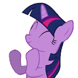 Size: 360x360 | Tagged: safe, artist:mihaaaa, twilight sparkle, g4, animated, clapping, clapping ponies, eyes closed, female, simple background, solo, transparent background