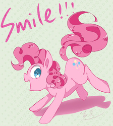 Size: 1415x1576 | Tagged: safe, artist:xshrxshrxshr, pinkie pie, earth pony, pony, g4, female, smiling, solo