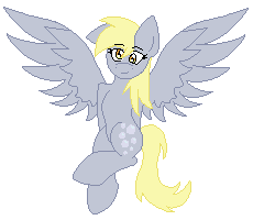 Size: 230x200 | Tagged: safe, artist:blairchan231, derpy hooves, pegasus, pony, g4, female, mare, pixel art, solo