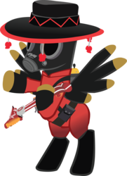 Size: 1100x1518 | Tagged: safe, artist:ah-darnit, pegasus, pony, hat, ponified, pyro (tf2), simple background, solo, team fortress 2, transparent background, vector