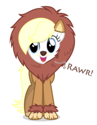 Size: 2500x3235 | Tagged: safe, artist:vectorfag, oc, oc only, oc:aryanne, big cat, lion, g4, scare master, aryan, aryan pony, aryanbetes, clothes, costume, cute, female, high res, nazipone, rawr, simple background, solo, trace, transparent background, vector