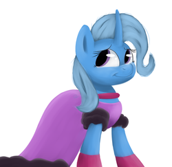 Size: 1000x973 | Tagged: safe, artist:chibadeer, trixie, pony, unicorn, g4, clothes, dress, female, gravity falls, happy, male, mare, northwest mansion mystery, pacifica northwest, parody, smiling, solo