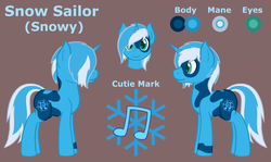 Size: 1708x1017 | Tagged: safe, artist:mynder, oc, oc only, oc:snow sailor, pony, unicorn, bust, horn, looking at you, male, reference sheet, solo, unicorn oc