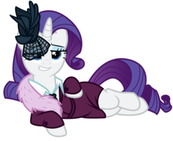 Size: 6000x4862 | Tagged: safe, artist:alicornoverlord, rarity, pony, unicorn, g4, rarity investigates, .ai available, .svg available, absurd resolution, clothes, detective, detective rarity, draw me like one of your french girls, dress, female, mare, noir, simple background, smiling, solo, transparent background, vector
