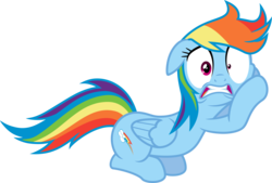 Size: 5918x4000 | Tagged: safe, artist:jeatz-axl, rainbow dash, g4, rarity investigates, .svg available, faic, female, gritted teeth, inkscape, panic attack, simple background, single shrunken iris, solo, transparent background, vector, worried