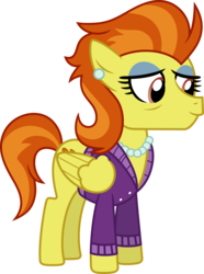 Size: 4000x5389 | Tagged: safe, artist:jeatz-axl, stormy flare, pegasus, pony, g4, rarity investigates, absurd resolution, bedroom eyes, blouse, clothes, inkscape, shirt, simple background, smiling, solo, transparent background, vector