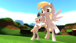 Size: 1920x1080 | Tagged: safe, artist:viranimation, derpy hooves, rumble, pegasus, pony, g4, 3d, derpumble, female, gmod, mare, shipping
