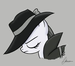 Size: 5384x4752 | Tagged: safe, artist:oinktweetstudios, rarity, g4, absurd resolution, detective, detective rarity, female, grayscale, monochrome, portrait, profile, solo