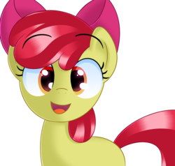 Size: 1889x1800 | Tagged: safe, artist:sykobelle, apple bloom, earth pony, pony, g4, female, happy, simple background, solo, transparent background