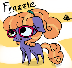 Size: 1063x1003 | Tagged: safe, artist:messenger, frazzle rock, g4, cute, glasses, missing cutie mark, solo