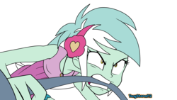 Size: 4820x2710 | Tagged: safe, artist:tonystorm12, lyra heartstrings, all's fair in love & friendship games, equestria girls, g4, my little pony equestria girls: friendship games, angry, barbell, bending, clothes, female, headphones, high res, jewelry, necklace, pendant, show accurate, signature, simple background, solo, transparent background, weights