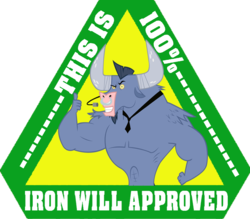 Size: 1000x875 | Tagged: safe, iron will, minotaur, g4, approval, approved, approves, male, meme, necktie, raised eyebrow, reaction image, simple background, solo, thumbs up, transparent background